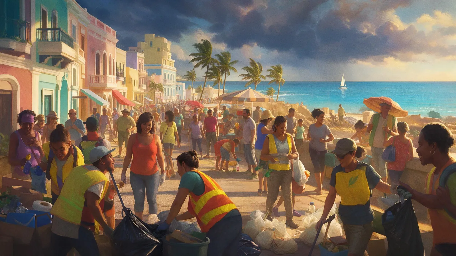 The day's cover: one painted scene made from today's pieces