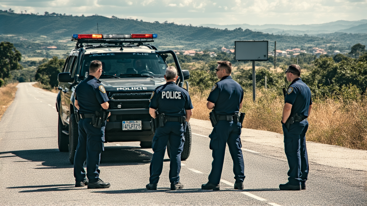 Investigators survey the area where a missing man's body was found