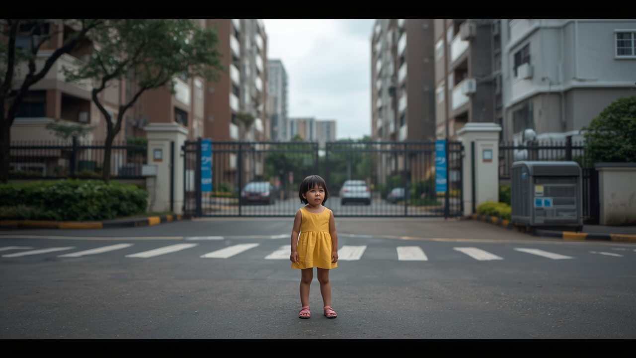 Alone outside gate