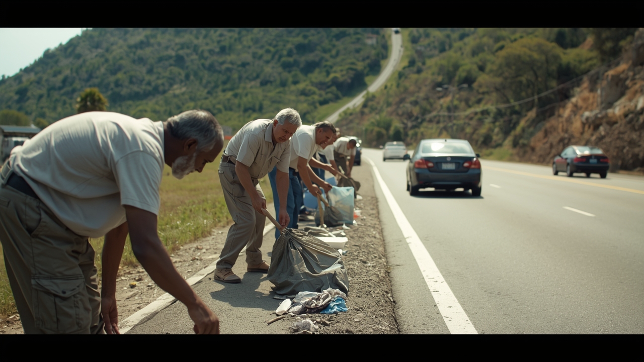 Mayor joins workers to clean up highway PR-771