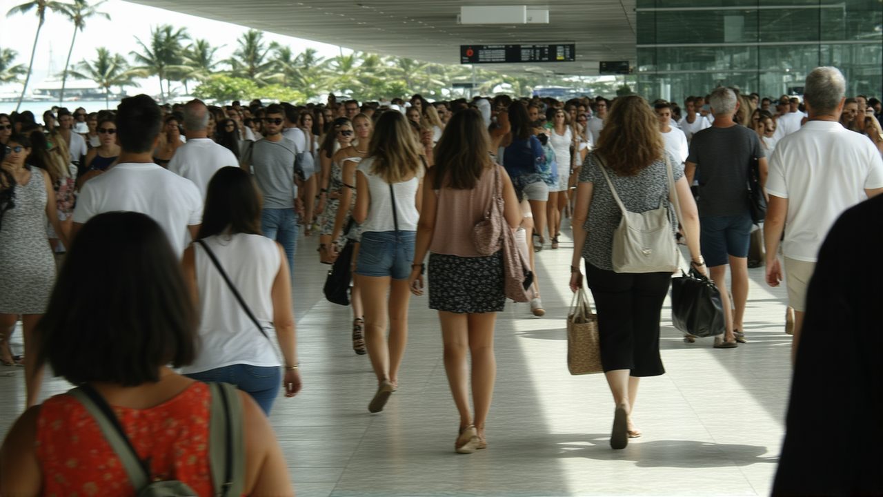 Thousands arrive for Miss Universe pageant